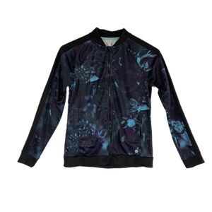 Avia Girls Black Digital Bloom Performance Track Jacket